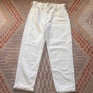 NWT! Madewell The Convertible Paperbag Dadjean in Tile White- Size 29
